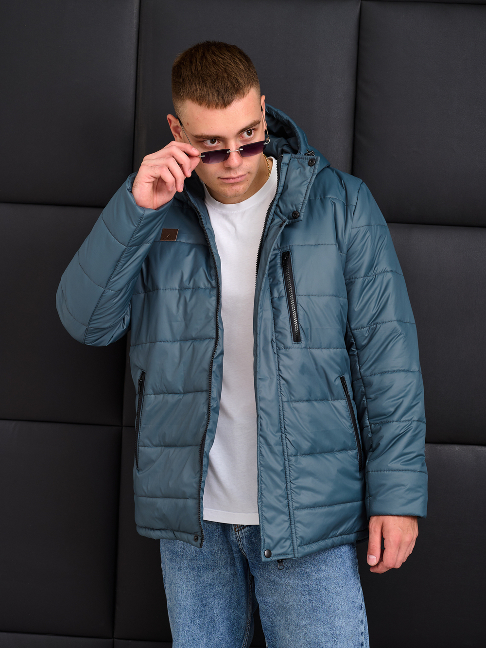 Куртка мужская зимняя на флисе "Игл" серый