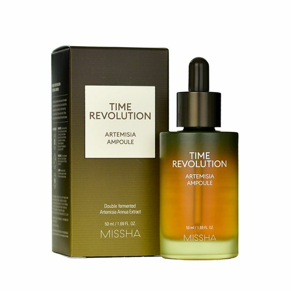 Missha Time Revolution Artemisia Ampoule концентрированная сыворотка-ампула с экстрактом полыни успокаивающая кожу