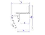 GP4100BK черный 2000*26*34
