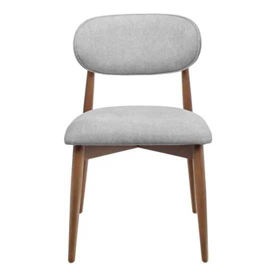 Стул Lucas 3 серый букле с ножками цвета орех