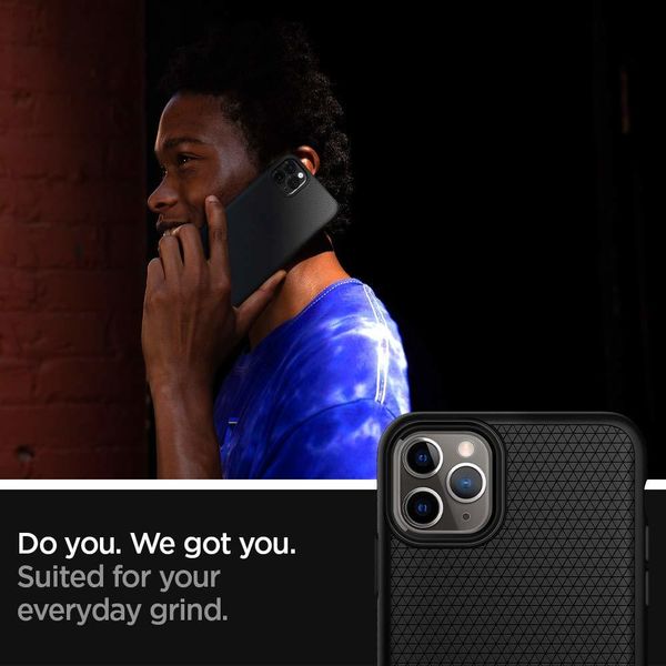 Чехол Spigen Liquid Air (ACS01617) для iPhone 11 Pro Max (Matte Black)