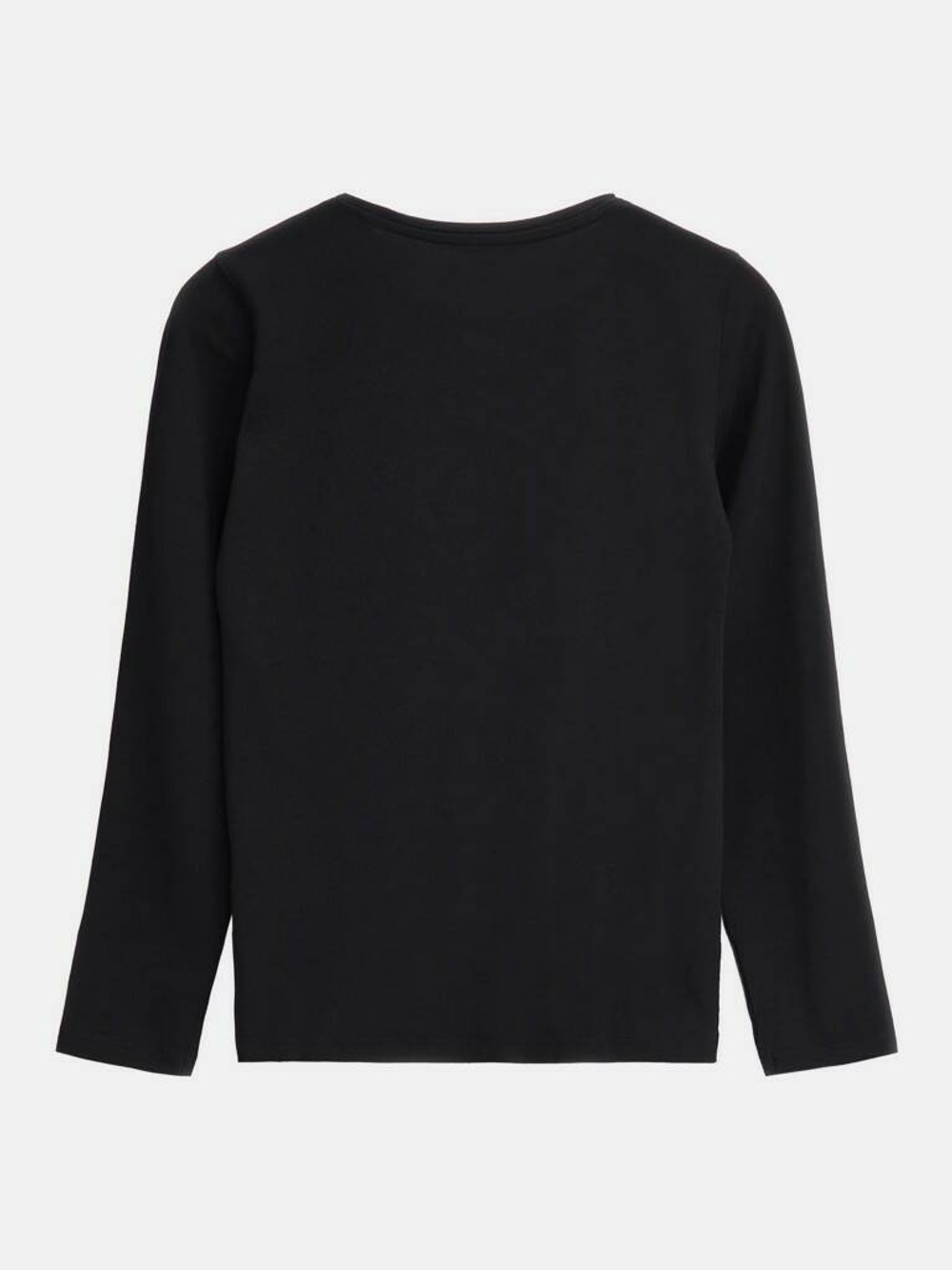 Футболка с длинным рукавом GUESS Черный/Логотип из белых страз Девочка