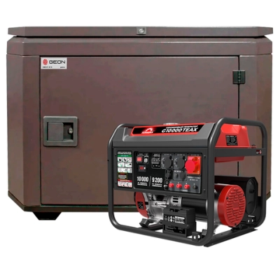 Генератор бензиновый SUNREKA G10000TEAX с кожухом Geon 1400SS RAL 8019