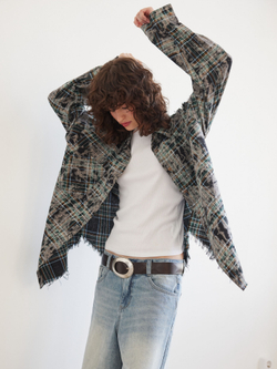 Рубашка Grunge, черно-зеленая