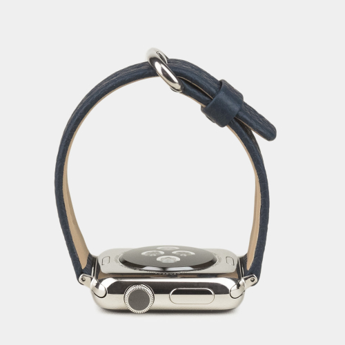 Ремешок для Apple Watch 44/45/46 mm из кожи теленка, цвета синий