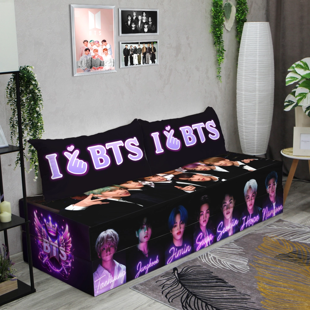 Бескаркасный диван кровать раскладной "BTS"
