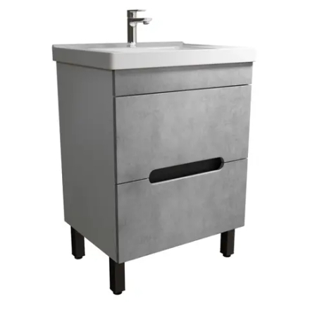 Тумба с раковиной Честер -60 Бетон