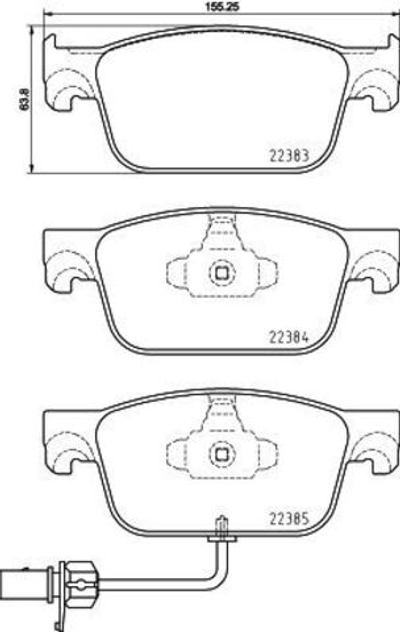 BREMBO - P85153-BRB - Brake Pad Set, disc brake