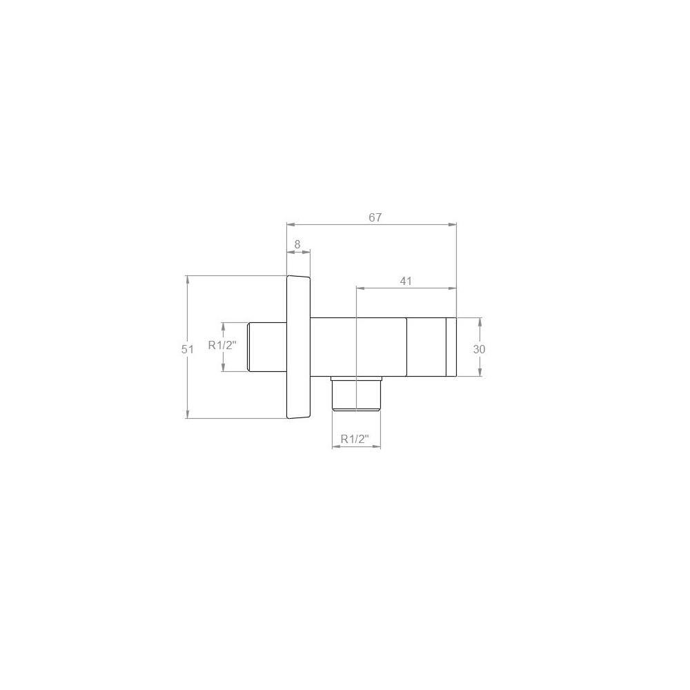 Держатель лейки встраиваемый квадратный 4798OC золото