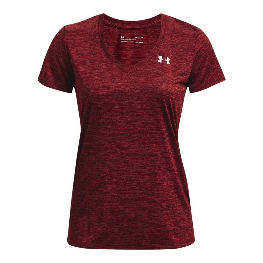 Женская теннисная футболка Under Armour Women's Tech Twist V-Neck - красный