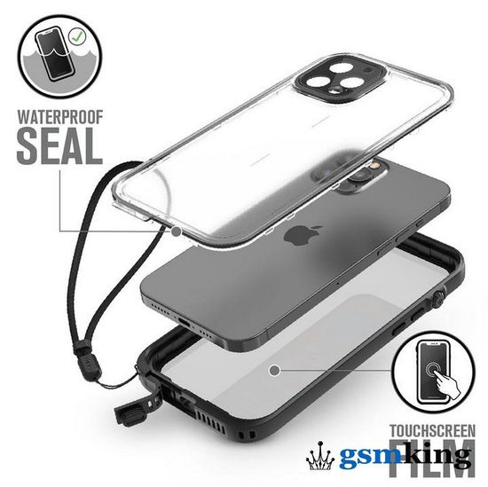 Catalyst Total Protection Waterproof Case for iPhone 12 Pro Max Stealth Black (Чёрный)