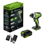 Винтоверт ударный акк. Greenworks GD24ID3, 24V, б/щет, 0-2800об/мин, 4000уд/мин, HEX 1/4, 300Нм, 3 режима,1x4Ач,ЗУ,кор (3802807CUB)