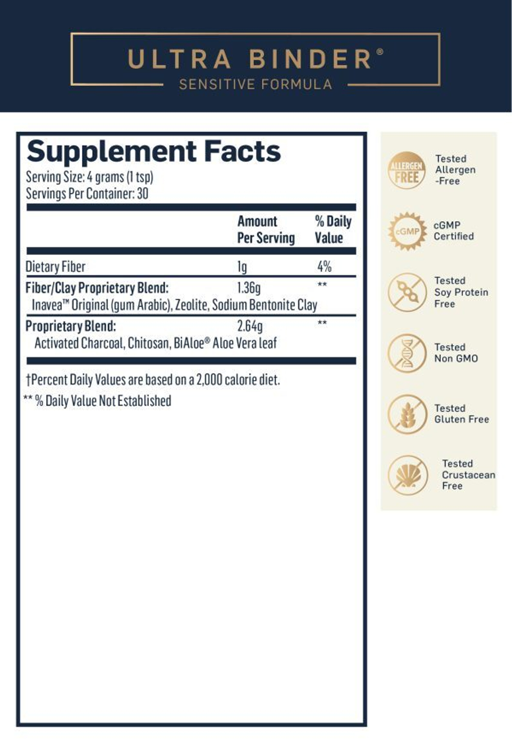 Ultra Binder Sensitive Formula 120 гр Quicksilver Scientific