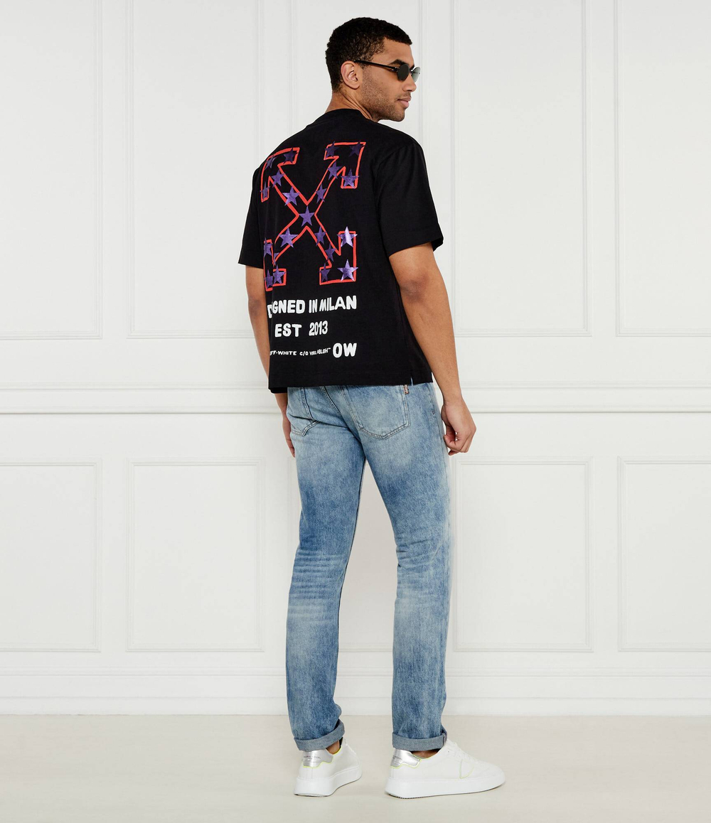 Футболка STAR ARROW OFF-WHITE - черный(OMAA120S 25JER008)