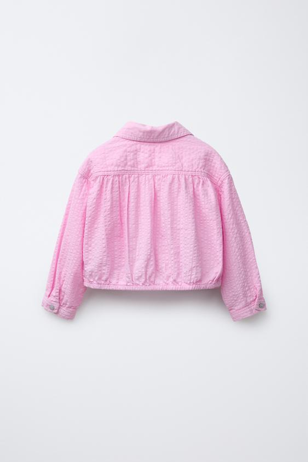 ZARA РУБАШКА ИЗ РЕЛЬЕФНОЙ ТКАНИ С УЗЛОМ, РОЗОВАТЫЙ