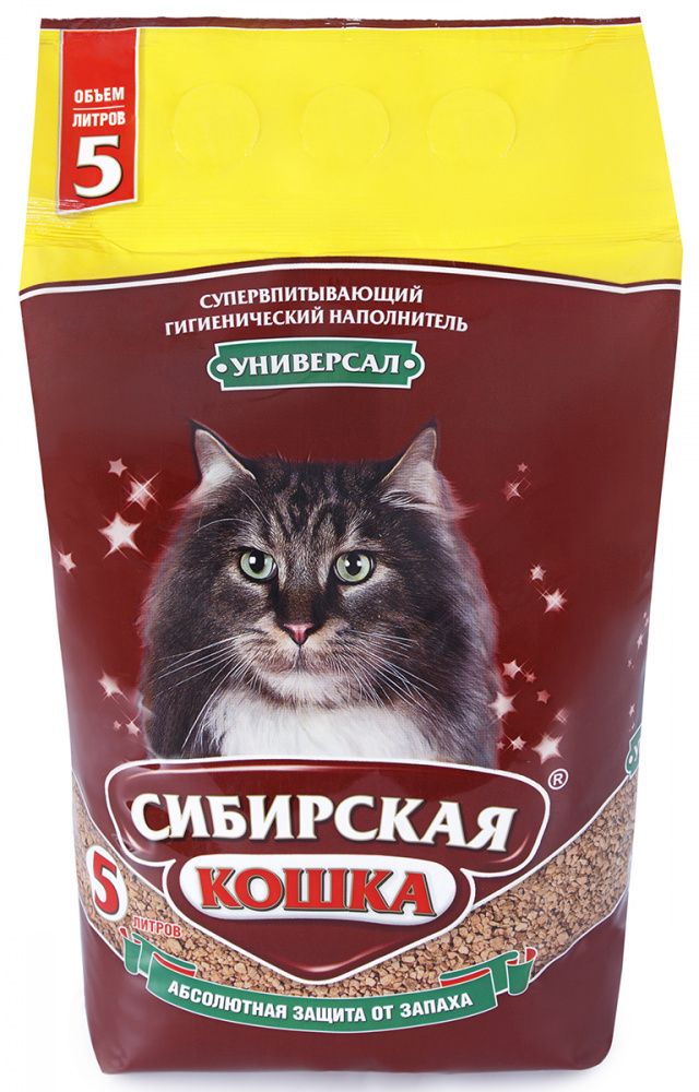 Сибирская кошка Наполнитель УНИВЕРСАЛ впитывающий (5 л)
