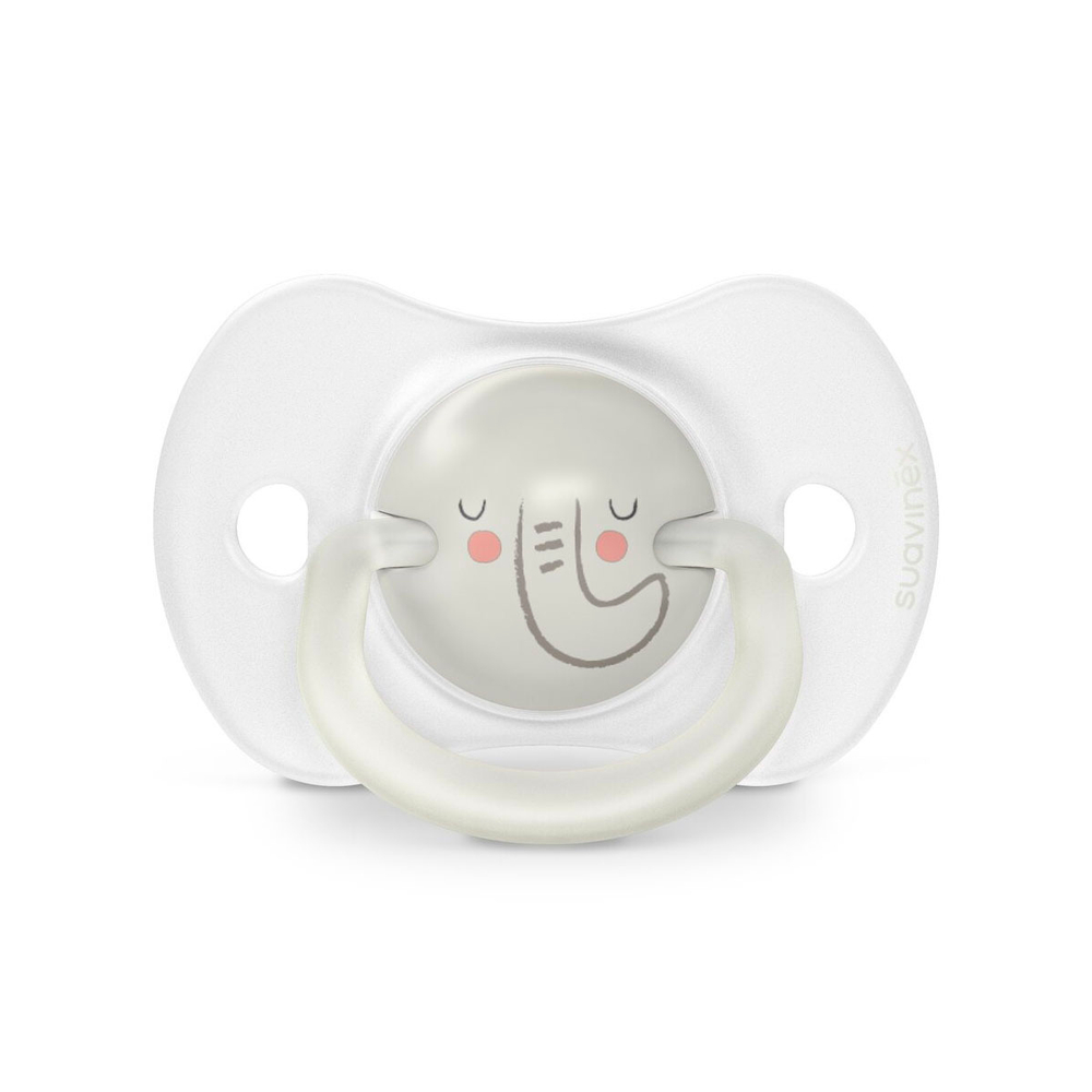 Набор пустышек Suavinex Night&Day Elephant 0-6 мес, 2 шт