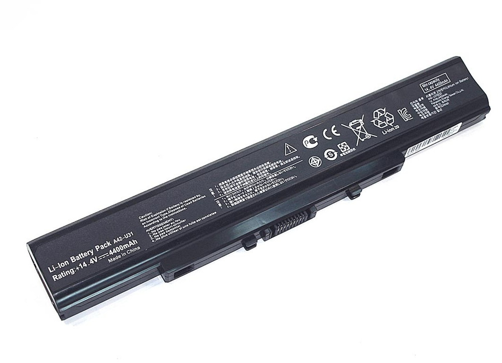 Аккумуляторная батарея для ноутбука Asus U31 14.4V 5200mAh OEM черная