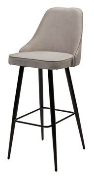 Барный стул NEPAL-BAR ЛАТТЕ #25, велюр/ черный каркас (H=78cm)