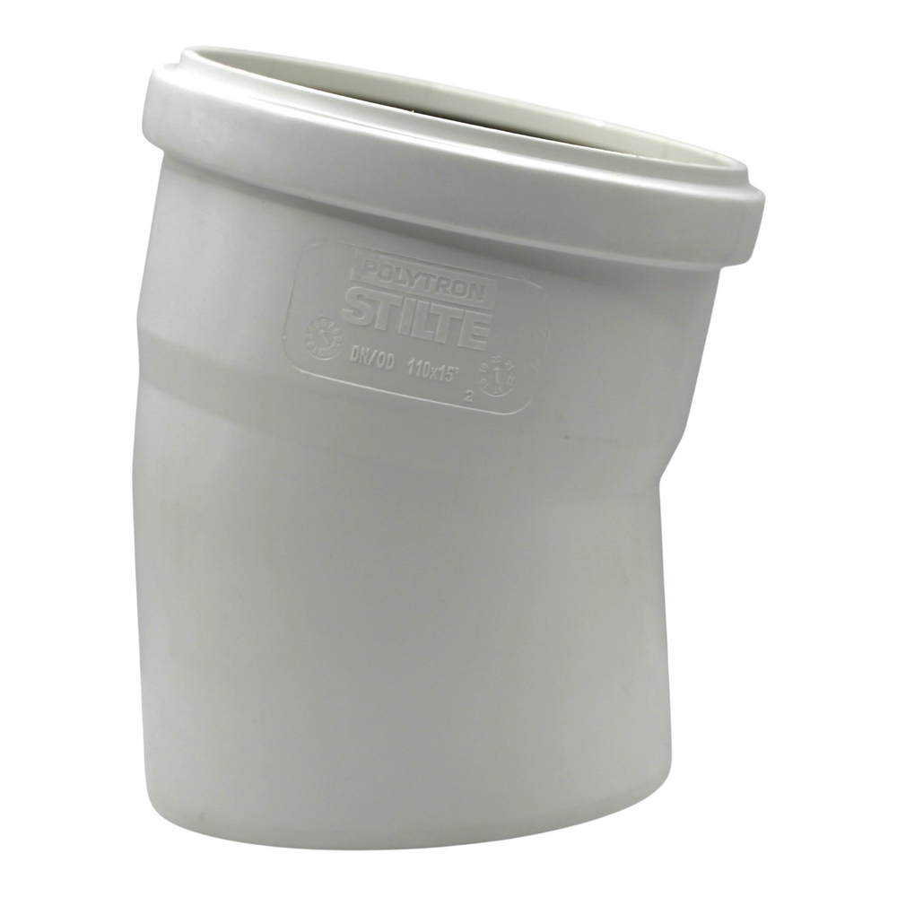 Отвод канализационный PRO AQUA STILTE Ø110x15°