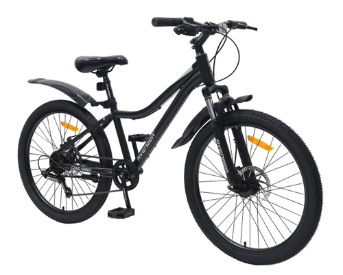 Велосипед 24" AVENGER C241D, черный/серебристый