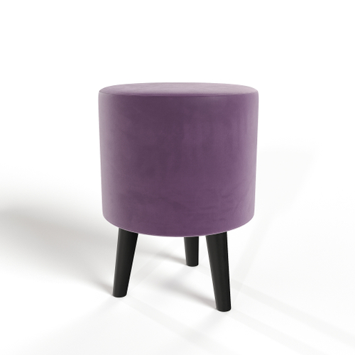 Пуф круглый на трёх высоких ножках Фантазёр Z-11 (Фиолетовый) в офис, дом, салон красоты, прихожая, гостиная, на кухню, в кафе, в зону ожидания, в коридор, к туалетному столику. Банкетка, подставка.