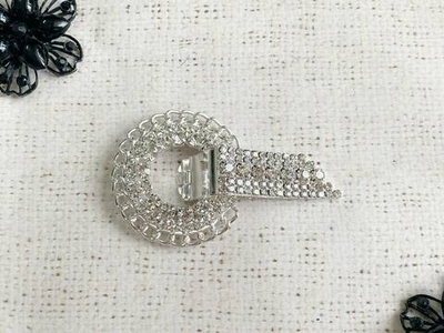 Застежки шубные со стразами, р. 7,5х5 см