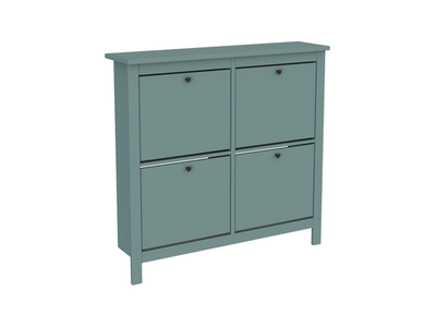 Тумба для обуви САГА 113х108 тёмно-бирюзовая