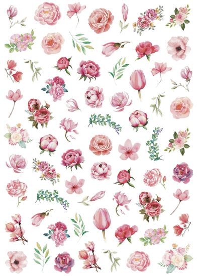 Слайдер-дизайн Crazy Shine Nails mini: Розовые цветы