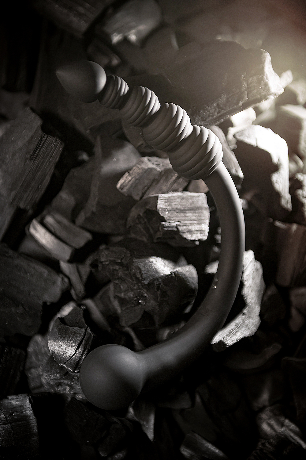 Двусторонний вибратор Black&Red by TOYFA, силикон, черный, 35 см