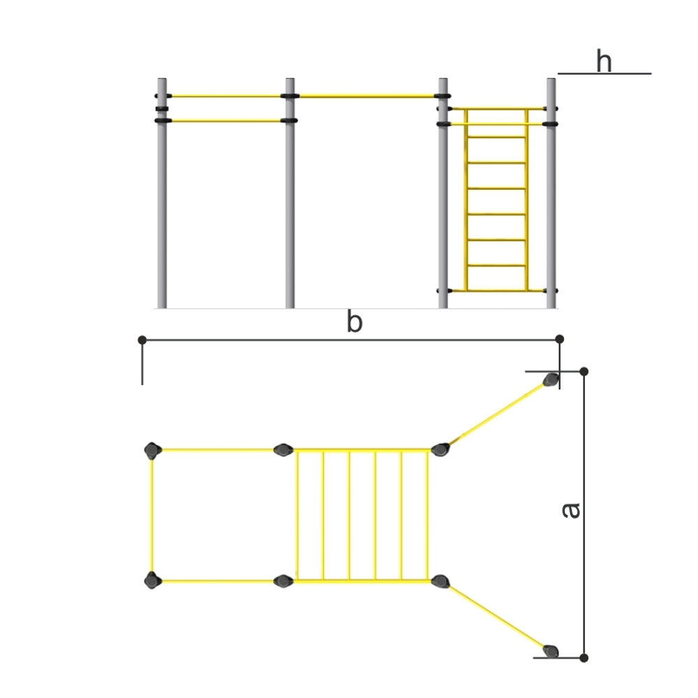 Спортивное оборудование с рукоходом Romana 501.58.01