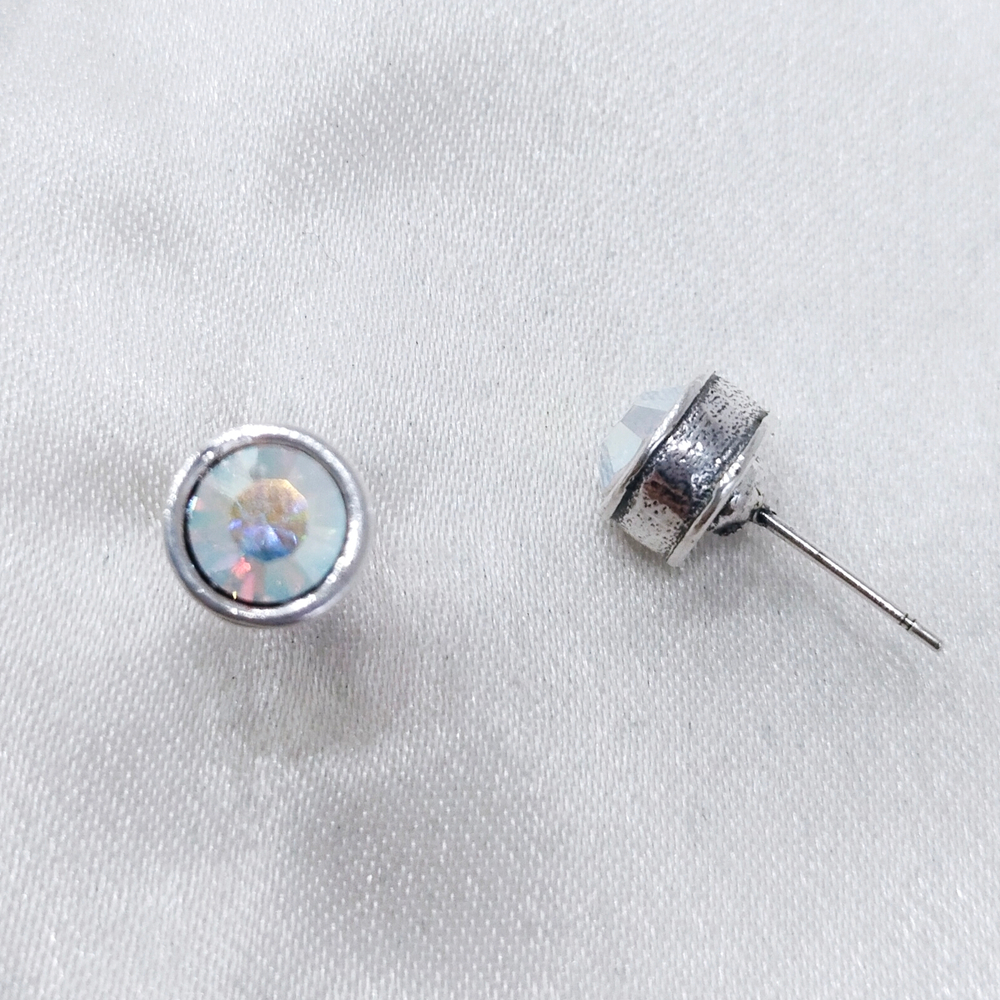 "Неразлучники" серьги в серебряном покрытии из коллекции "Kaleidoscope" от Jenavi  с замком пуссеты