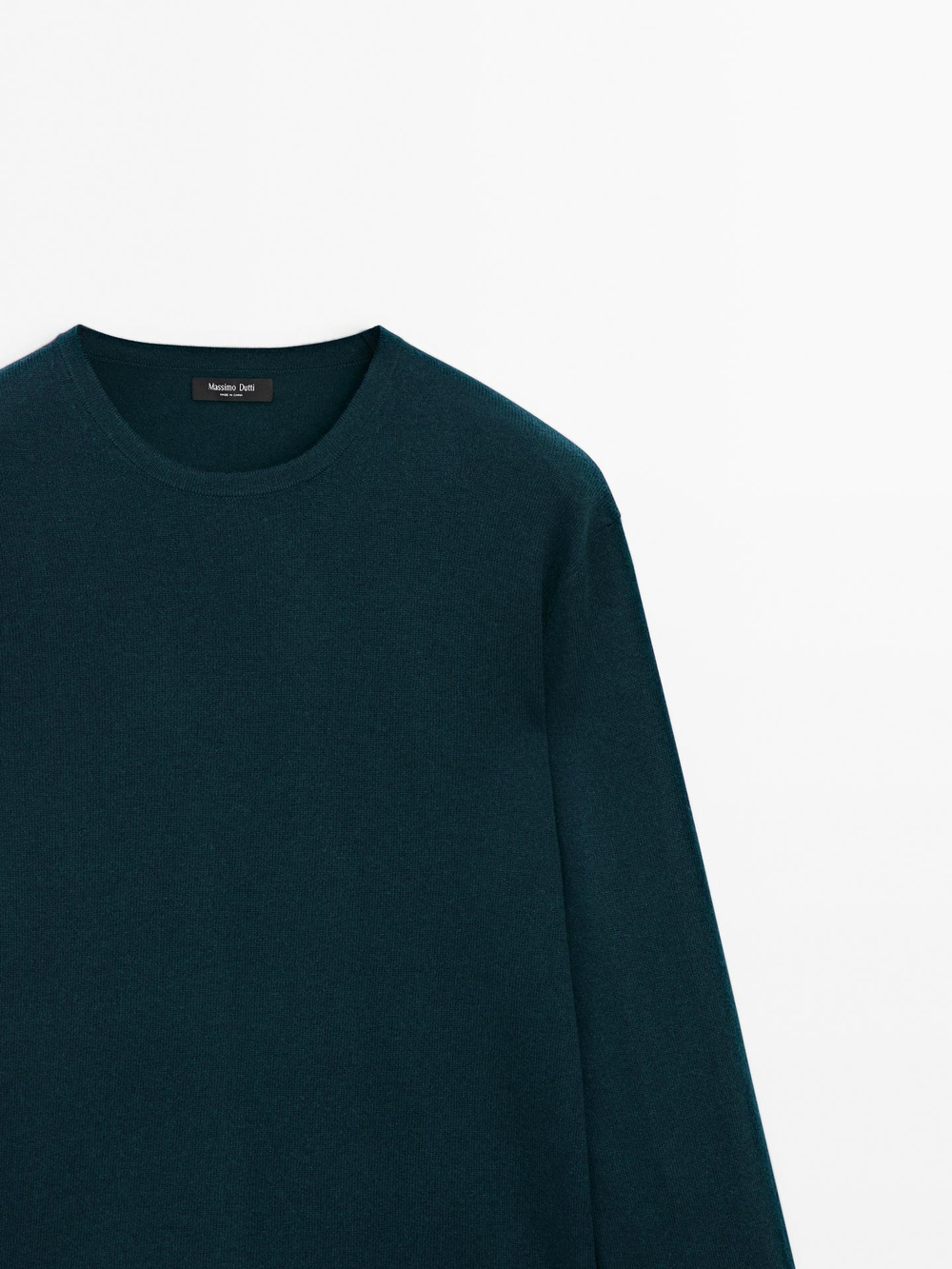 Massimo Dutti СВИТЕР ИЗ СМЕСОВОЙ ШЕРСТИ, ТРАВЯНИСТО-ЗЕЛЕНЫЙ