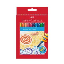 Rəngli karandaş \ Цветные карандаши Faber-Castell Wax crayons Twist, 12 colors