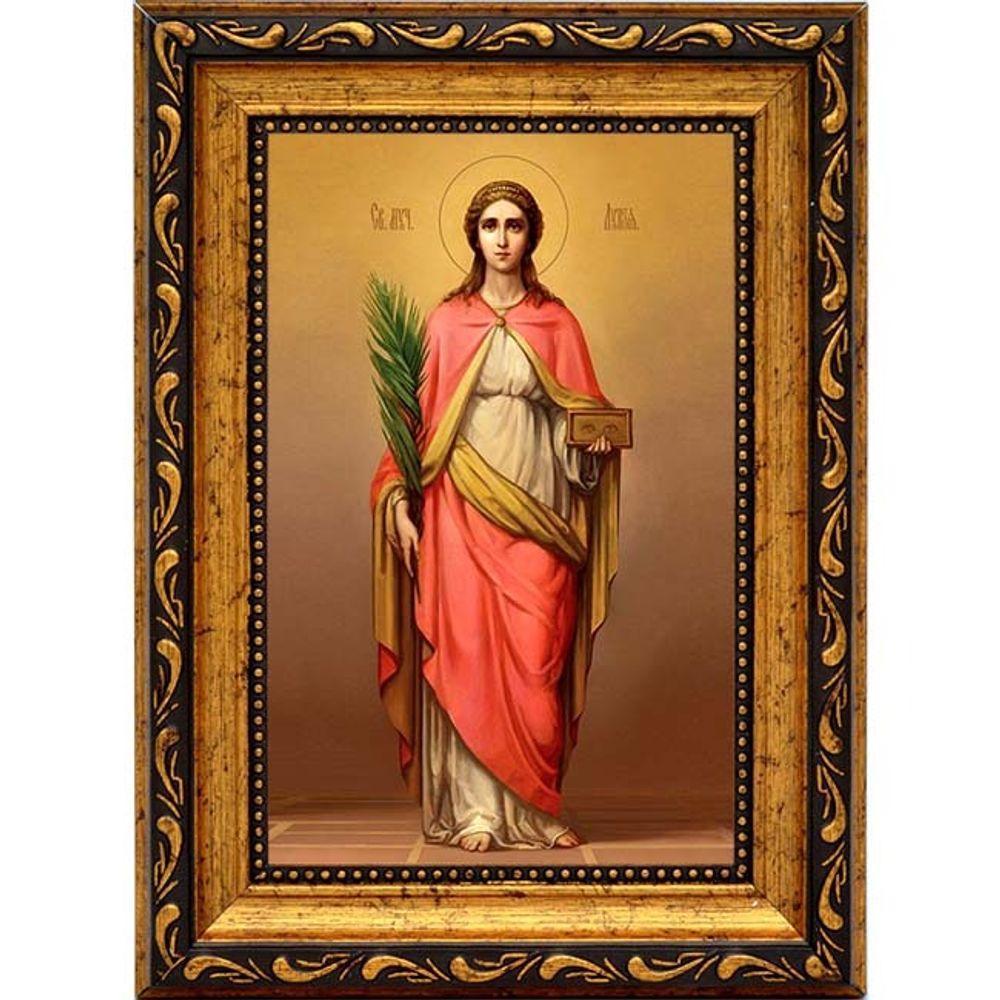 Лукия Сиракузская дева мученица. Икона на холсте.