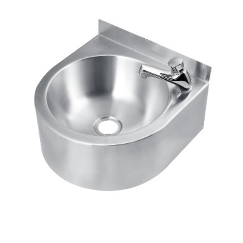 Умывальник со сливным клапаном нерж. сталь NOFER 13061.S матовый