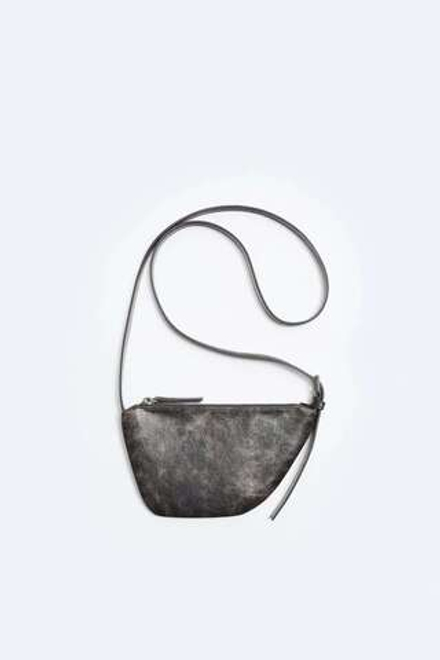 ZARA АСИММЕТРИЧНАЯ МИНИ-СУМКА,  СЕРЫЙ