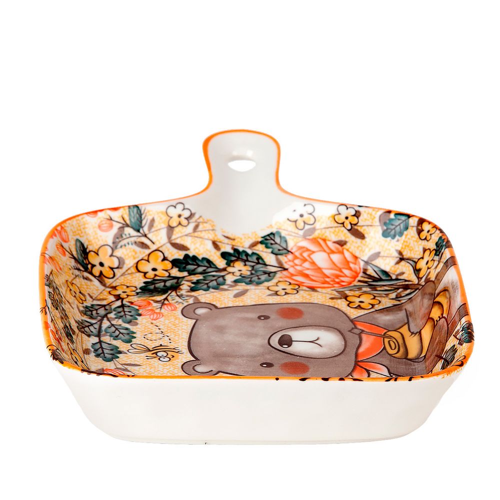 Блюдо " . Bear" 22*16*3,5см. (min 12) (без индивидуальной упаковки)