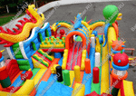 Коммерческий надувной батут "Осьминоги и драконы" 20*8*8 м