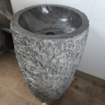 Раковина напольная из мрамора Black  MN-61497 (57*57*90)