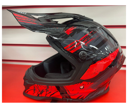 Шлем кроссовый взрослый MOTAX глянцево-черный-красный (G2)