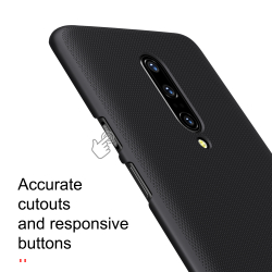 Тонкий жесткий чехол черного цвета от Nillkin для OnePlus 7 Pro, серия Super Frosted Shield