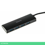USB-хаб Buro BU-HUB4-0.5-U3.0 черный