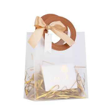 пакет с кожаными ручками , 22.5*20*10 см