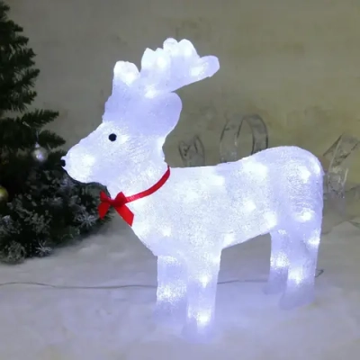 Фигура светодиодная «Снежный олень» 48*15*46 см, 50 ламп LED, авторежим, 220V, Белый
