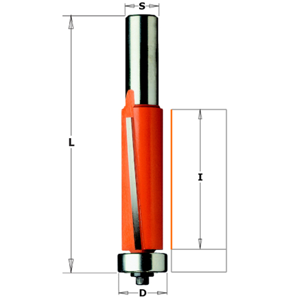 Фреза обгонная с нижним подшипником S=8 D=19x25,4 CMT 906.191.11