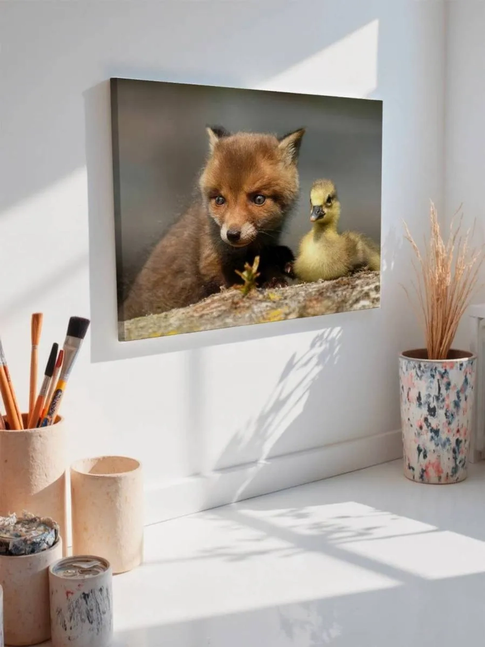 Картина на стену 40 X 50 Лиса и утка