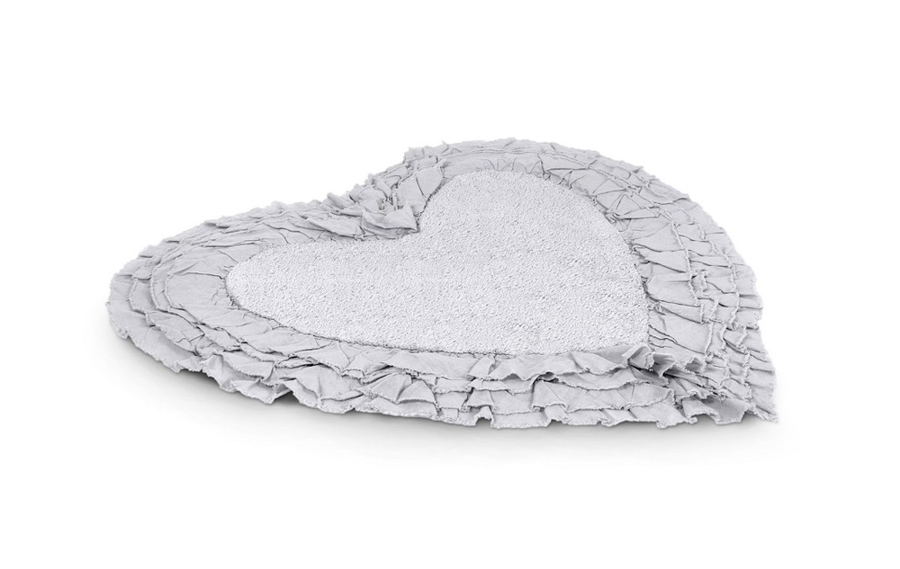 Коврик для ванной Сердце "Лиз" 65см, 6 видов, Хлопок