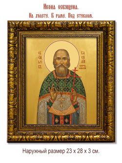 Василий Озерецковский священномученик. Икона на холсте.