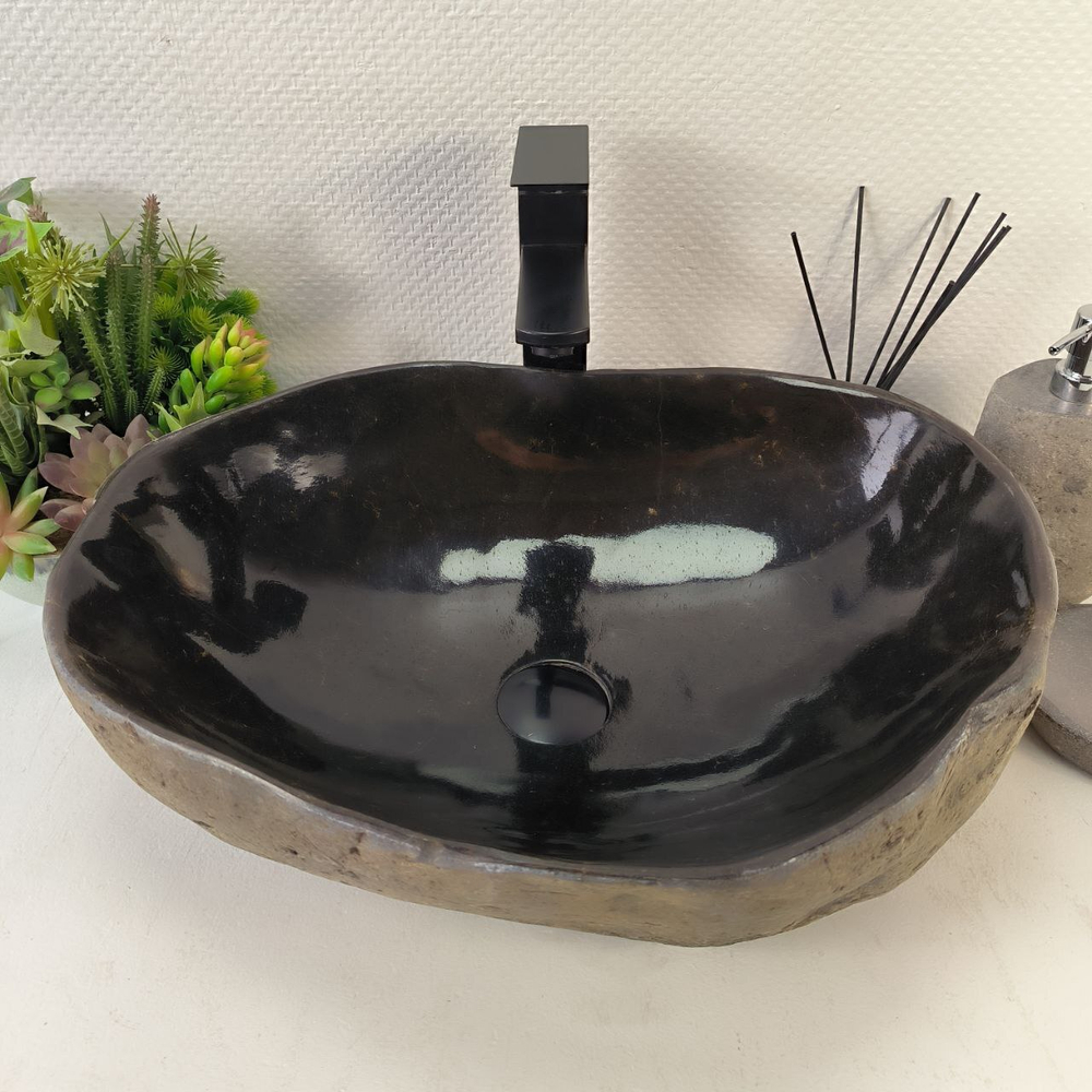 Раковина из речного камня RS-65226 52*40*15 0862
